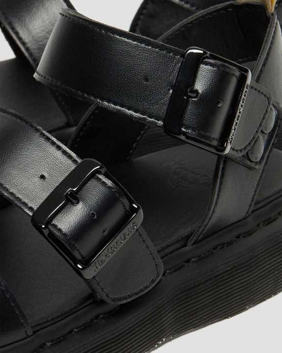 Sandalias Negras Dr. Martens Vegan Gryphon Hombre Negros MX-89254